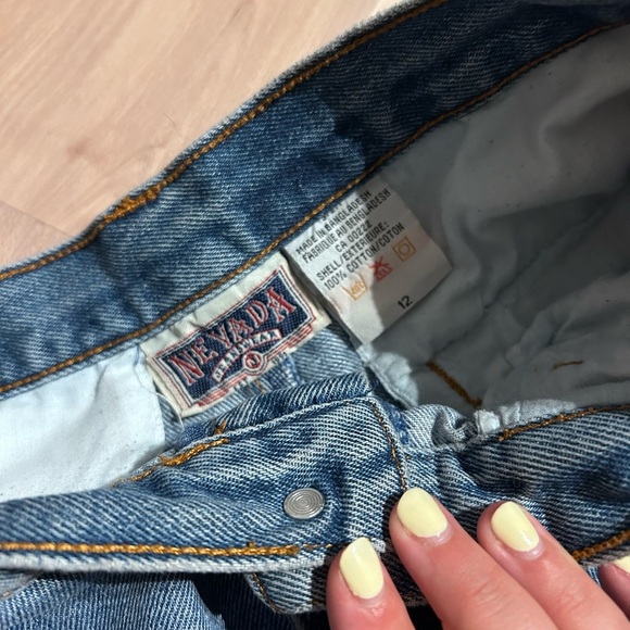 Women's Blue Denim Jean Shorts - Picture 3 of 3